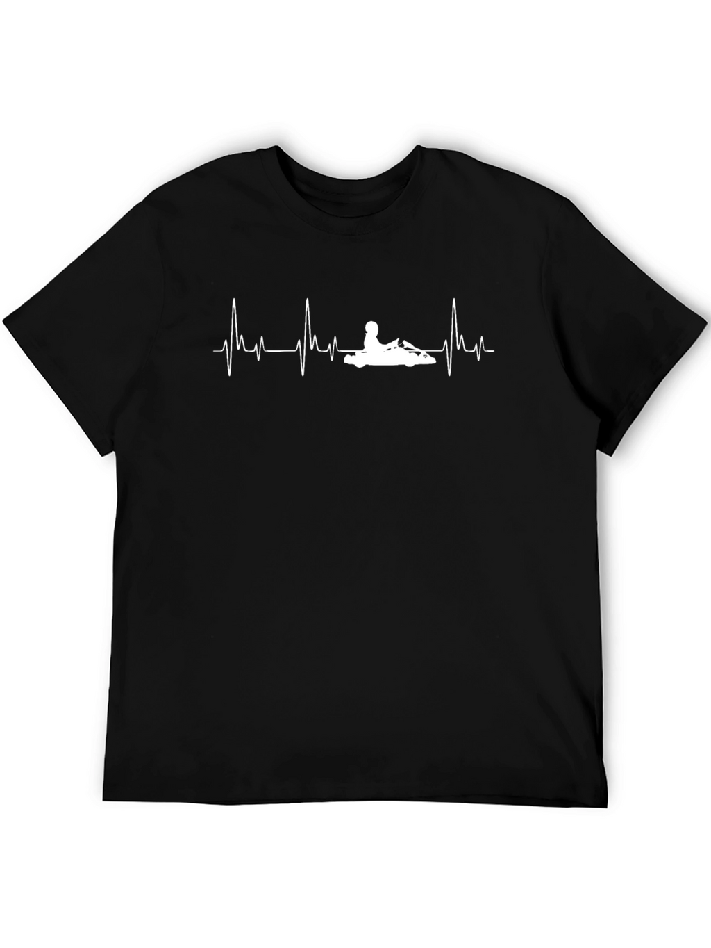 Go Kart Heartbeat Black T-Shirt