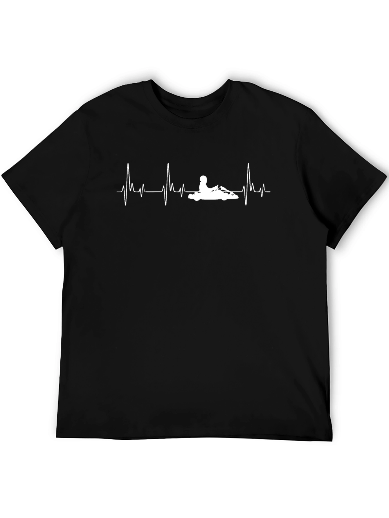 Go Kart Heartbeat Black T-Shirt