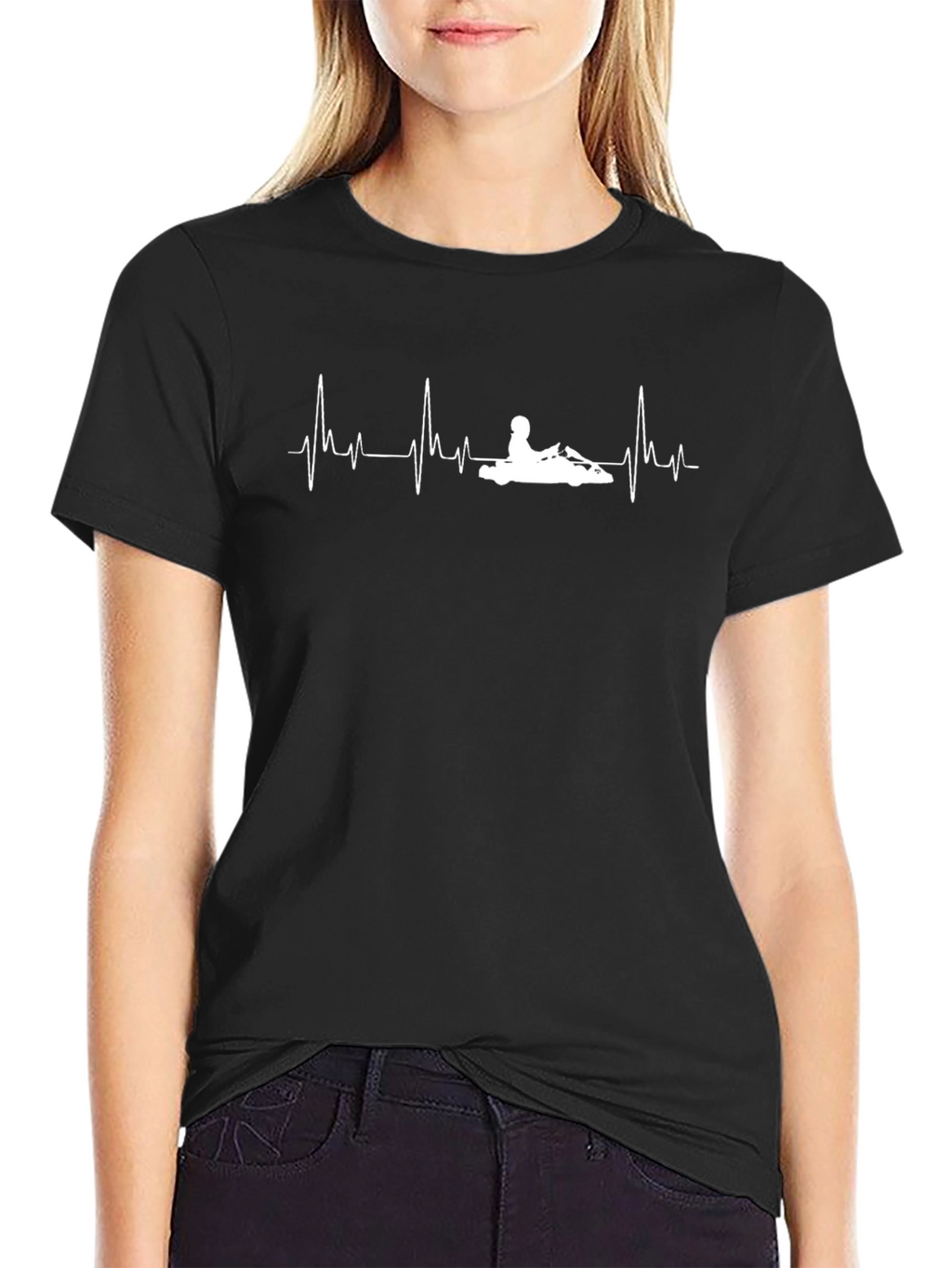 Go Kart Heartbeat Black T-Shirt