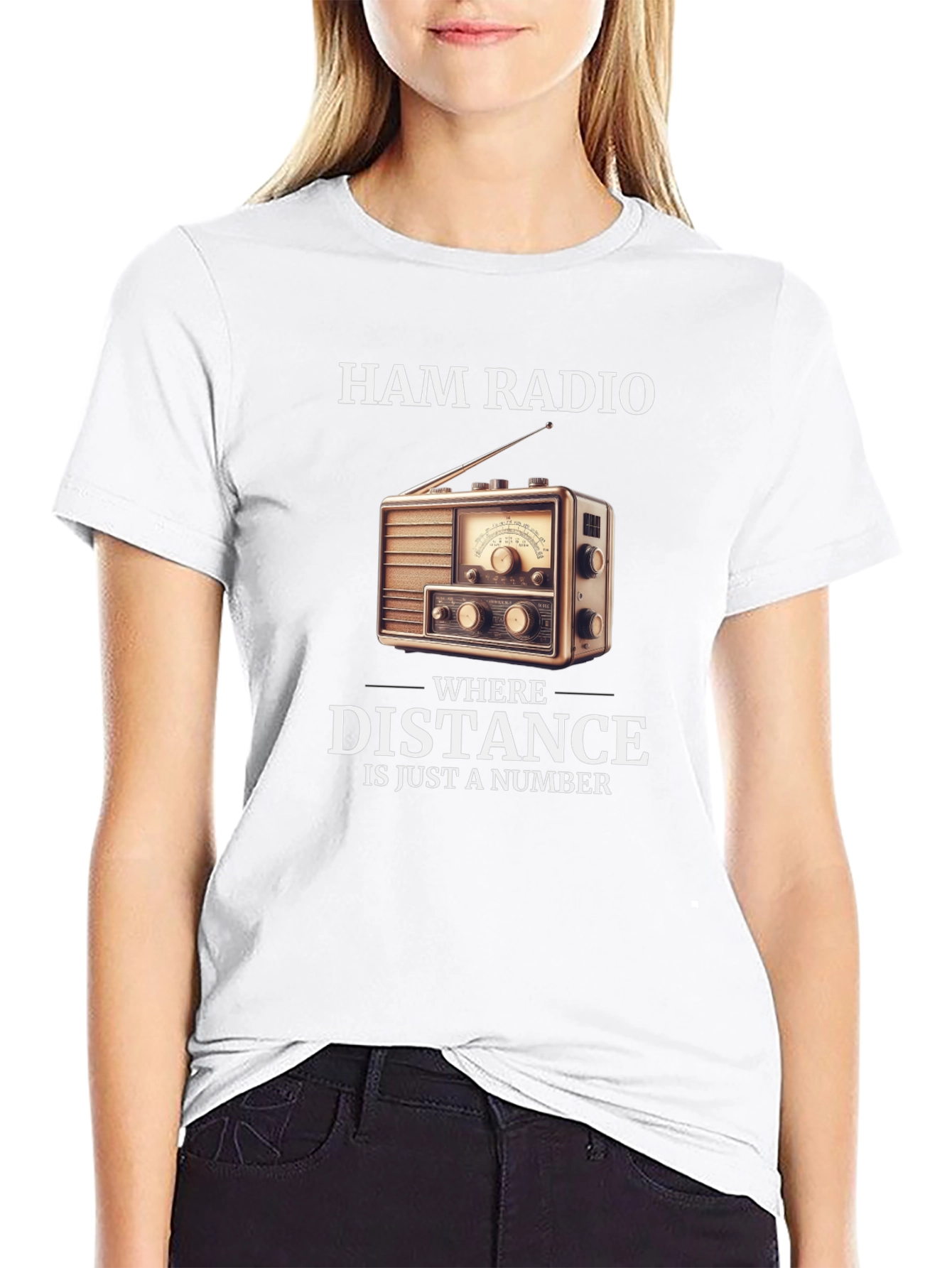 Ham Radio T-Shirt - Distance is Just a Number