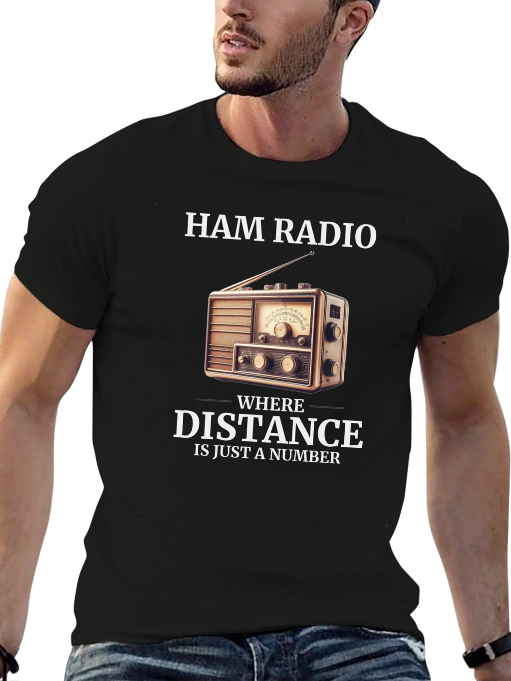 Ham Radio T-Shirt - Distance is Just a Number