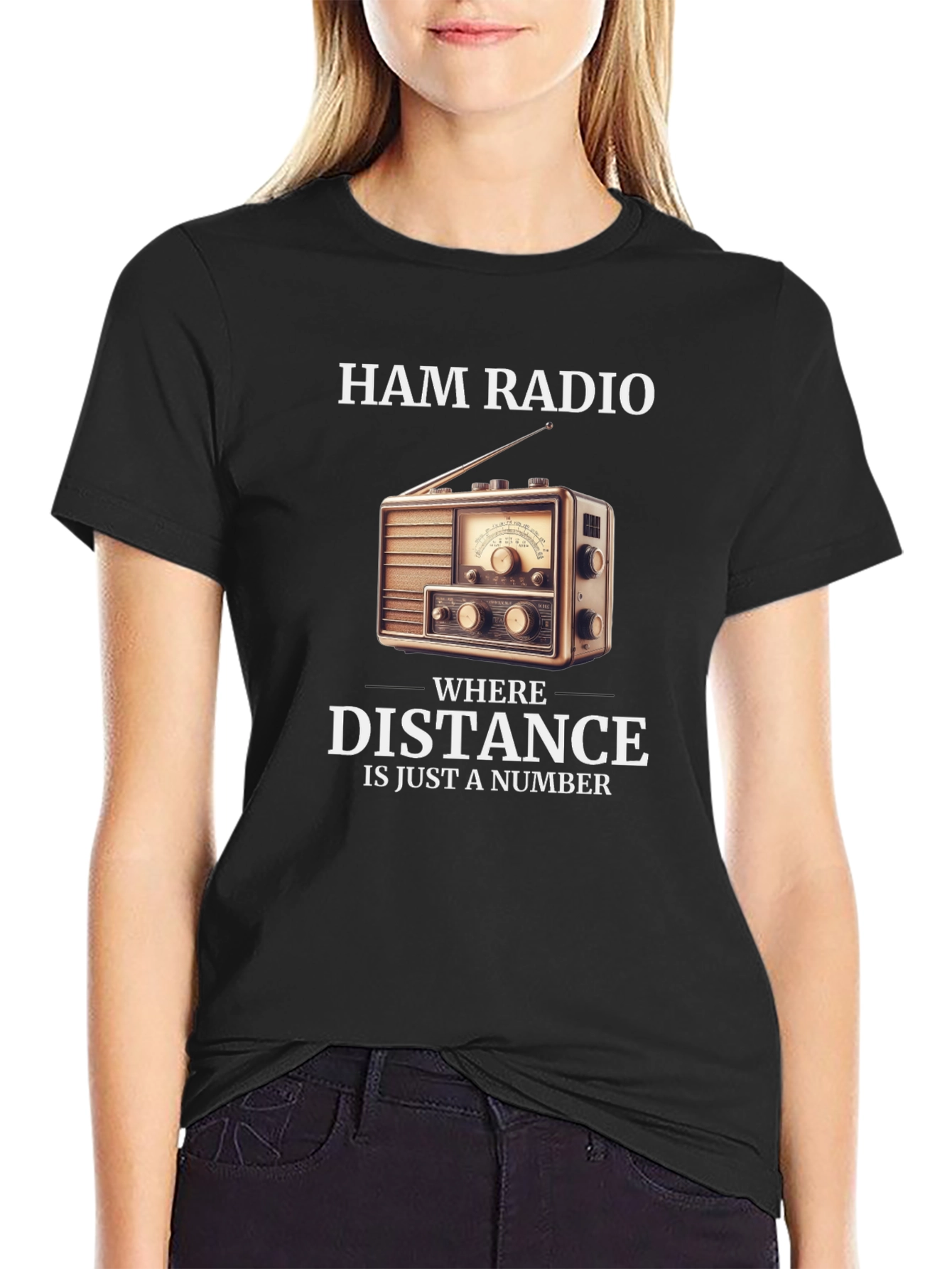 Ham Radio T-Shirt - Distance is Just a Number