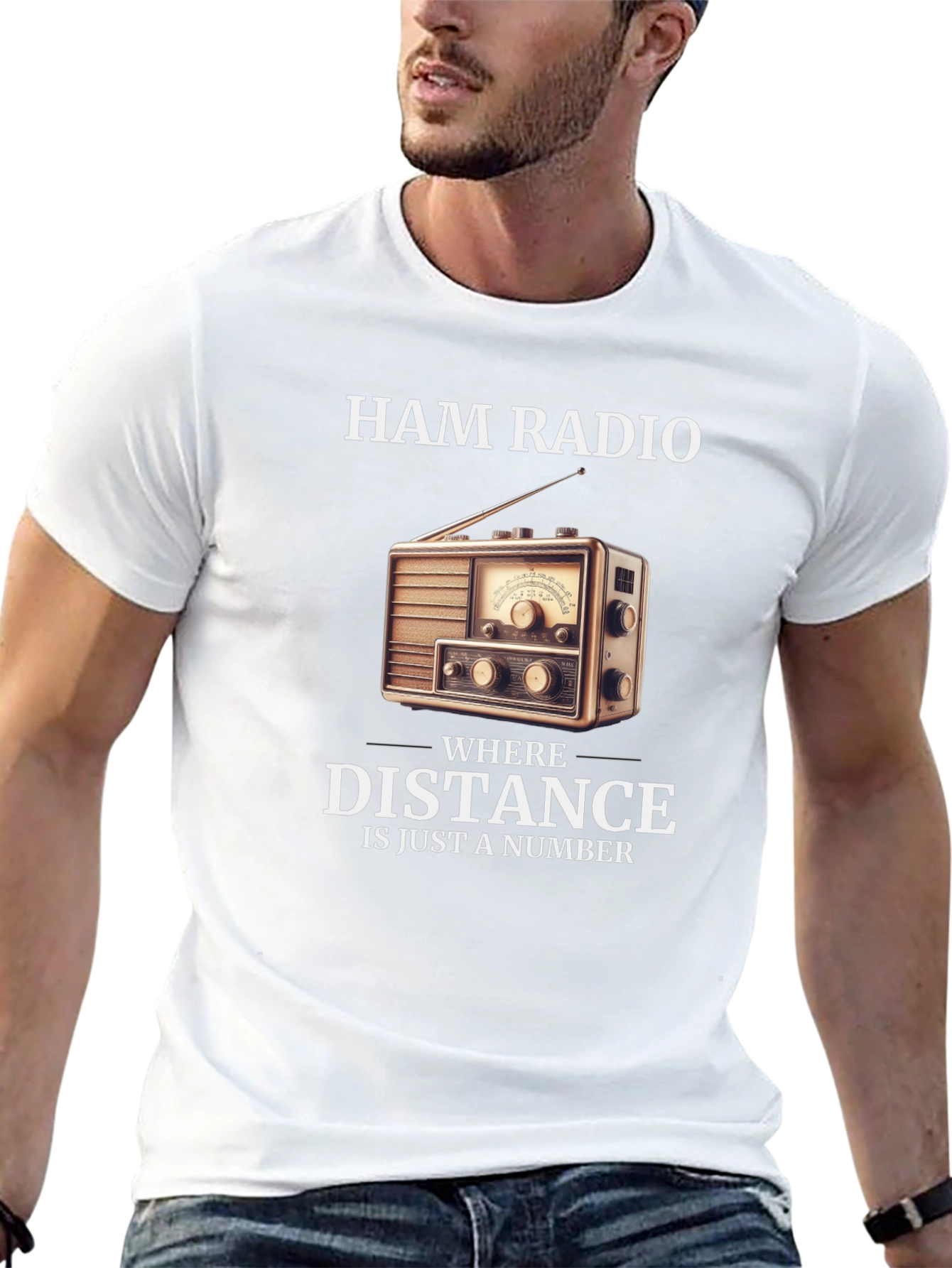 Ham Radio T-Shirt - Distance is Just a Number