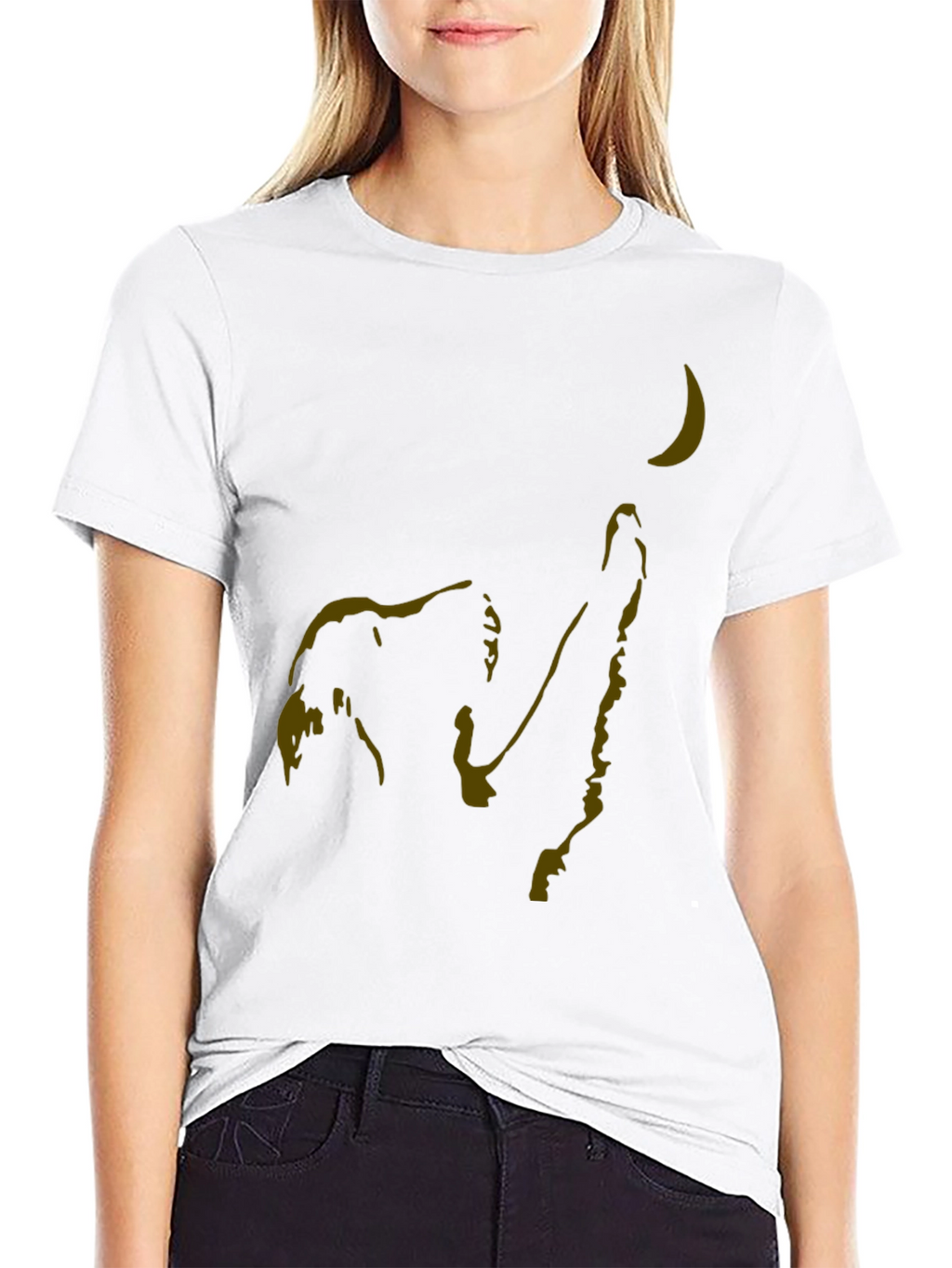 Elephant Reaching for Moon Graphic T-Shirt