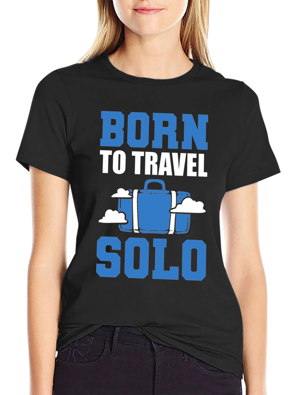 Born to Travel Solo Black T-Shirt