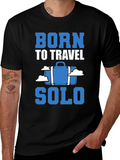 Born to Travel Solo Black T-Shirt