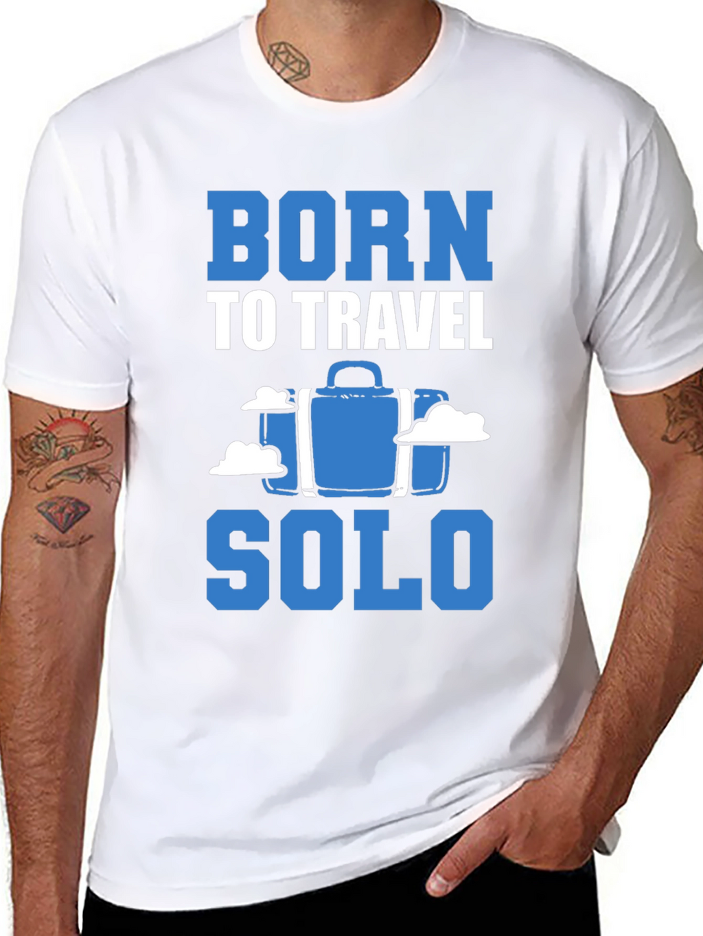 Born to Travel Solo Black T-Shirt