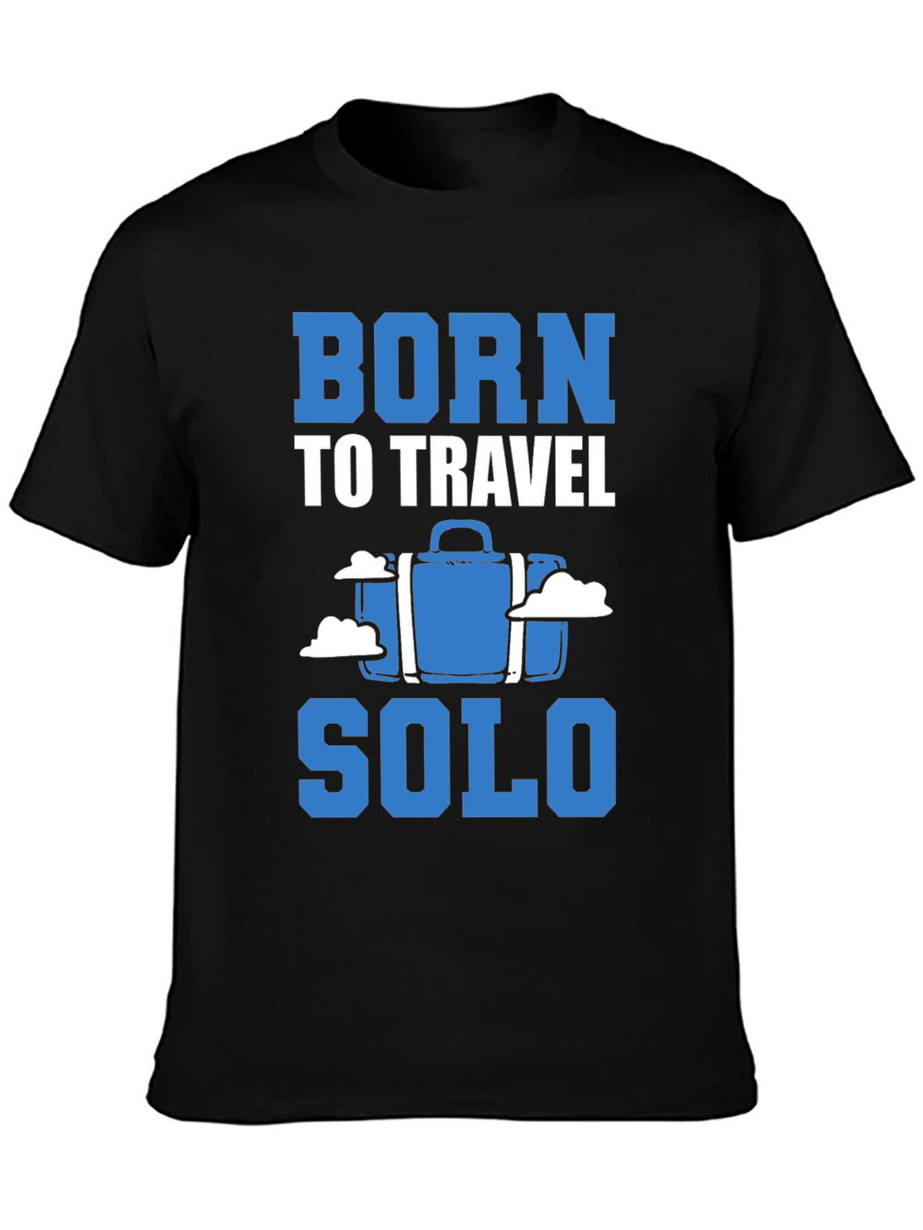 Born to Travel Solo Black T-Shirt