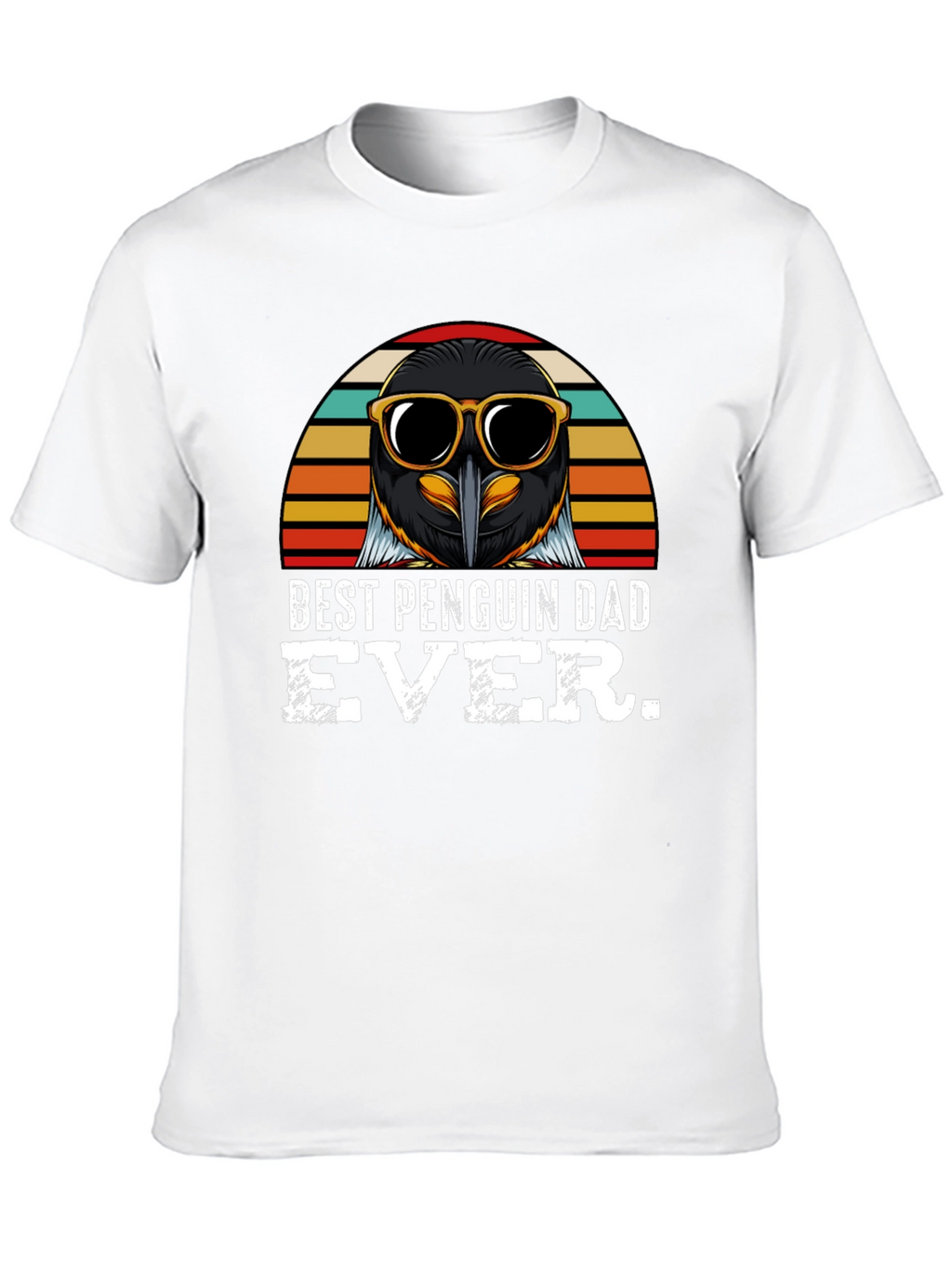 Best Penguin Dad Ever Black T-Shirt
