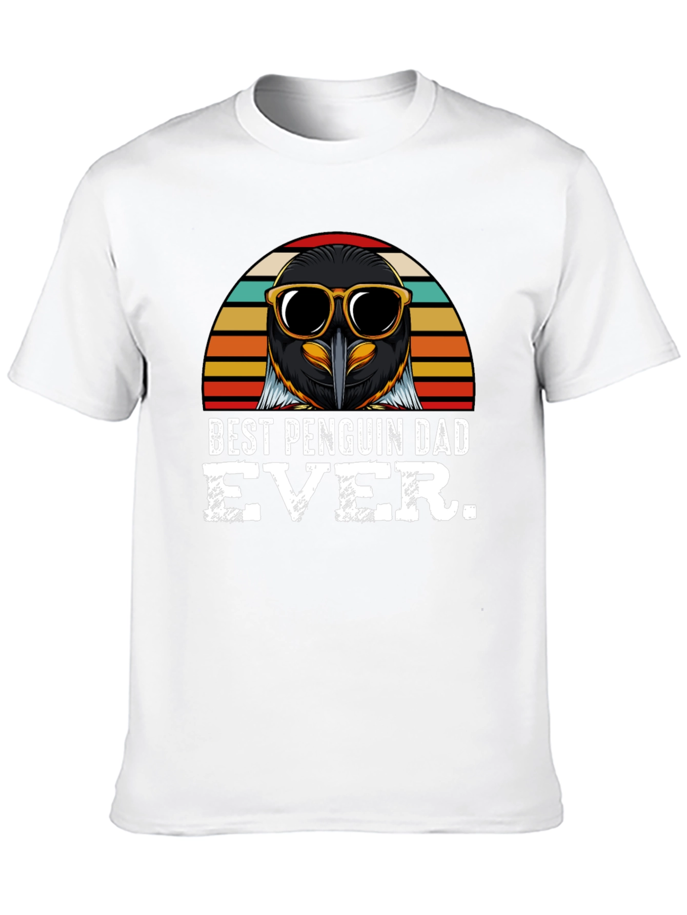 Best Penguin Dad Ever Black T-Shirt