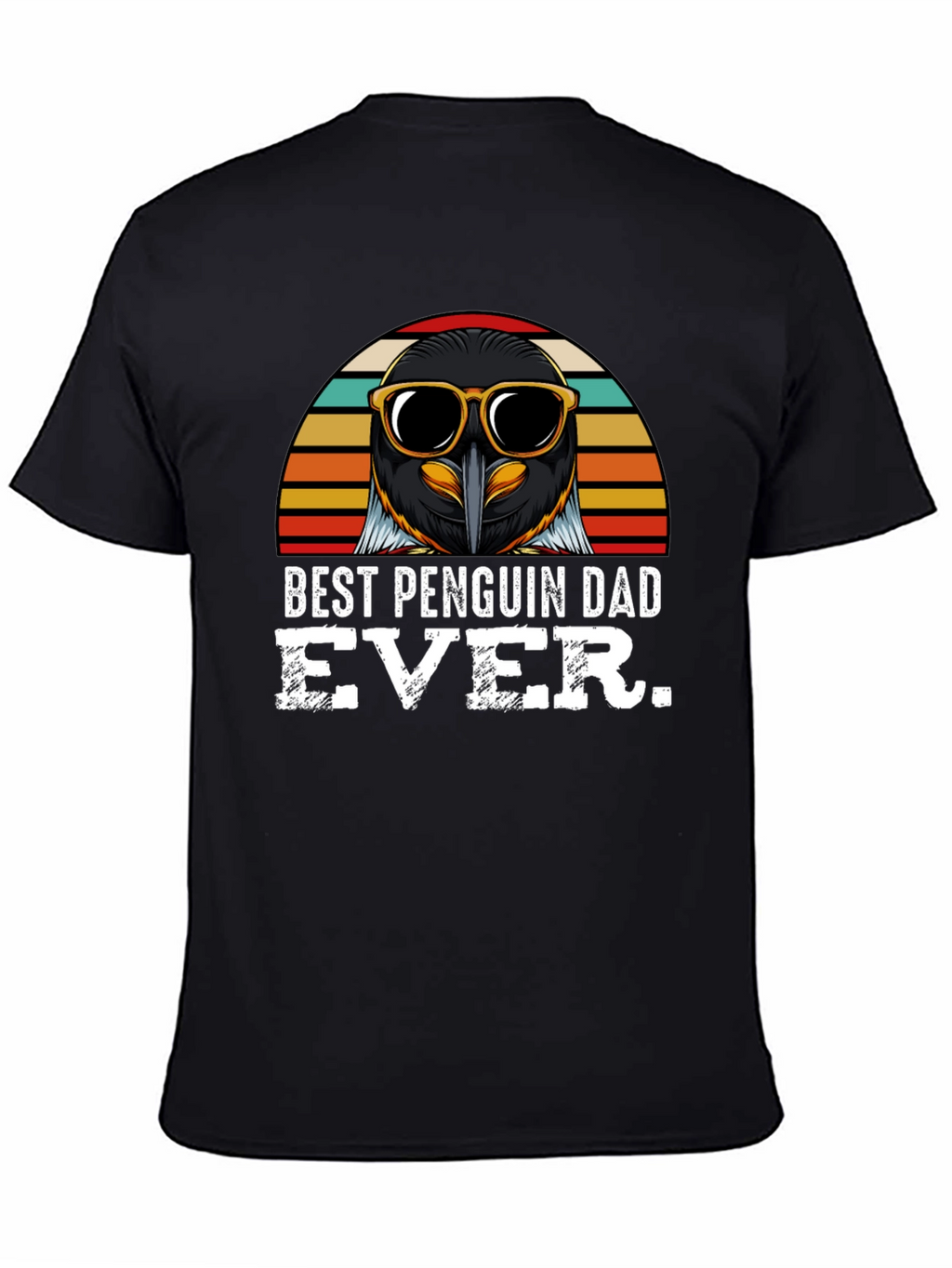Best Penguin Dad Ever Black T-Shirt
