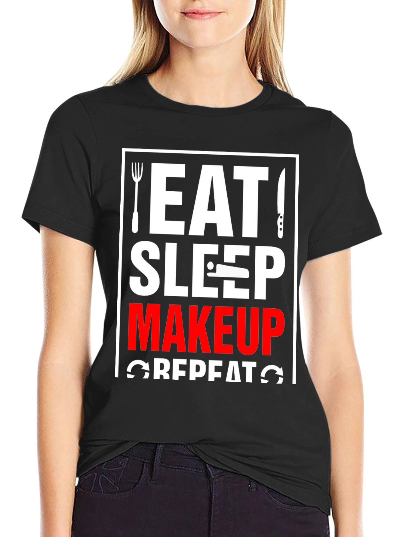 Eat Sleep Makeup Repeat Graphic Tee