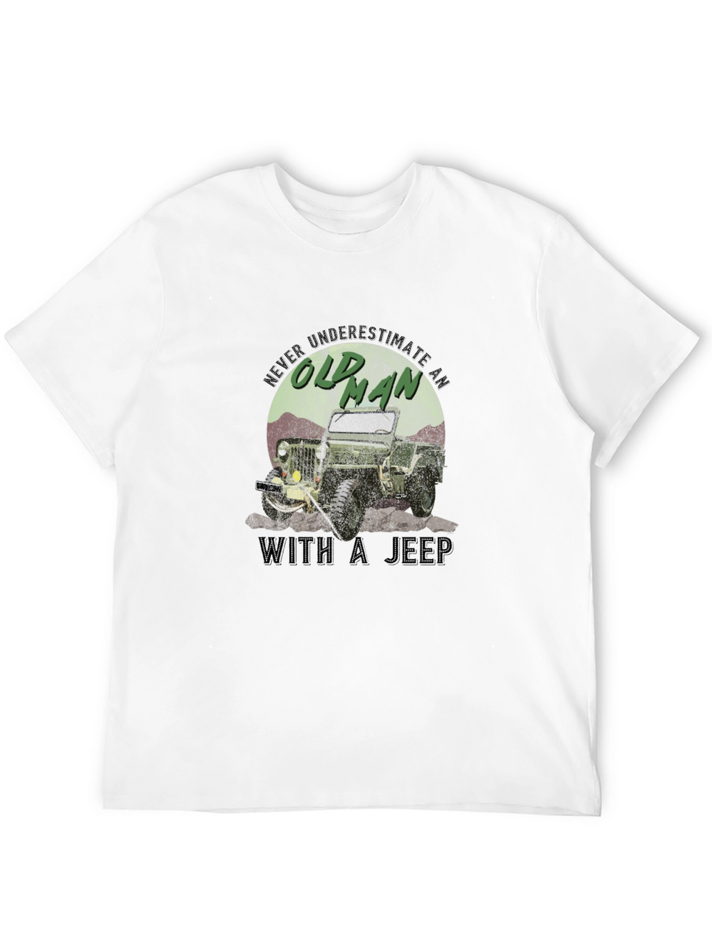 Old Man With a Jeep Graphic Tee