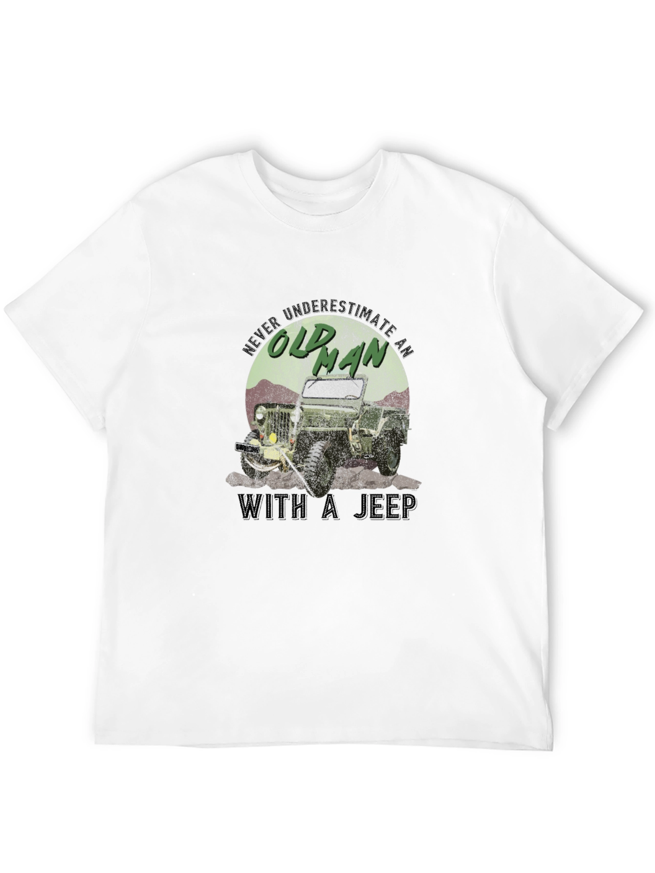 Old Man With a Jeep Graphic Tee