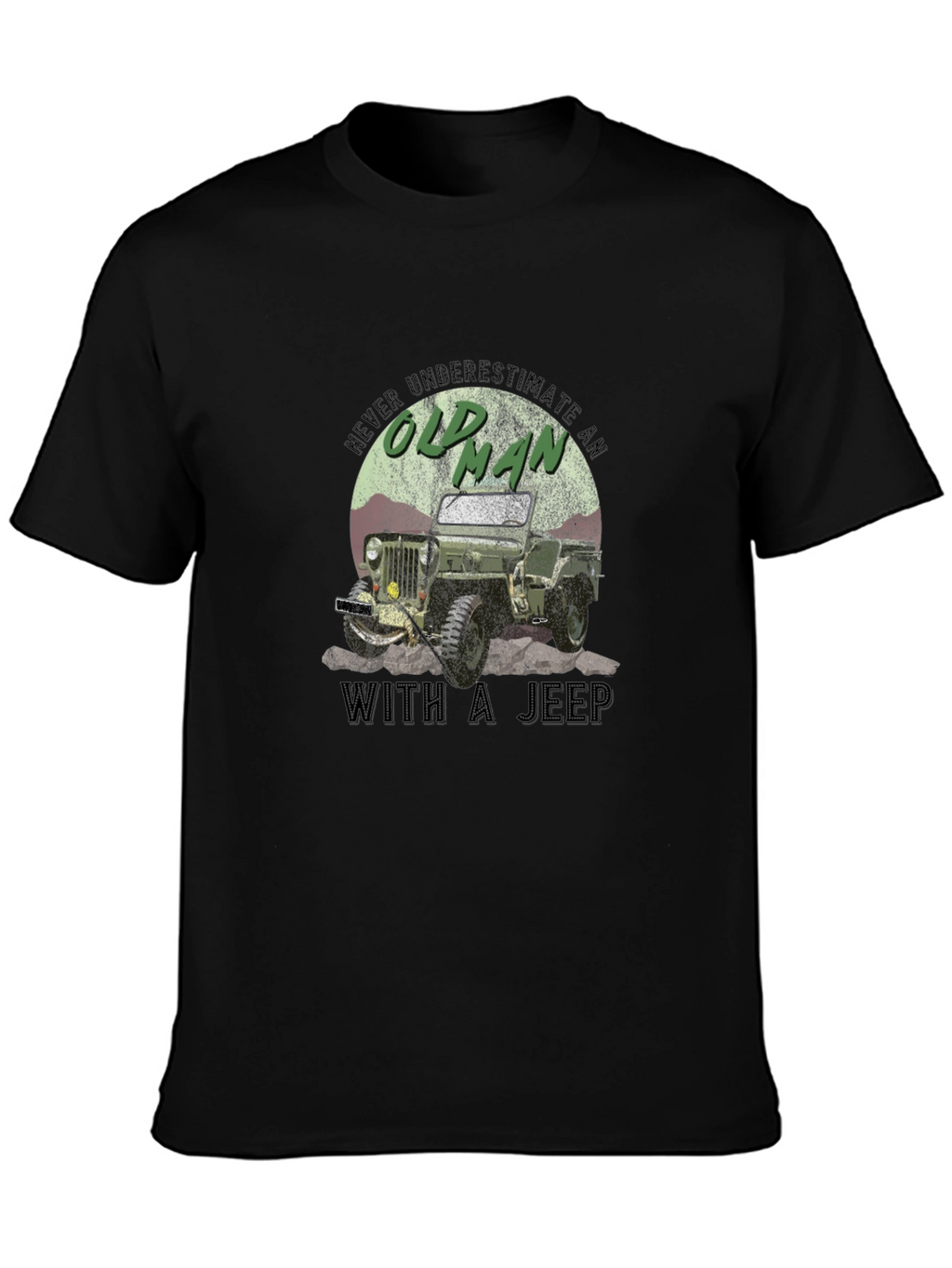 Old Man With a Jeep Graphic Tee