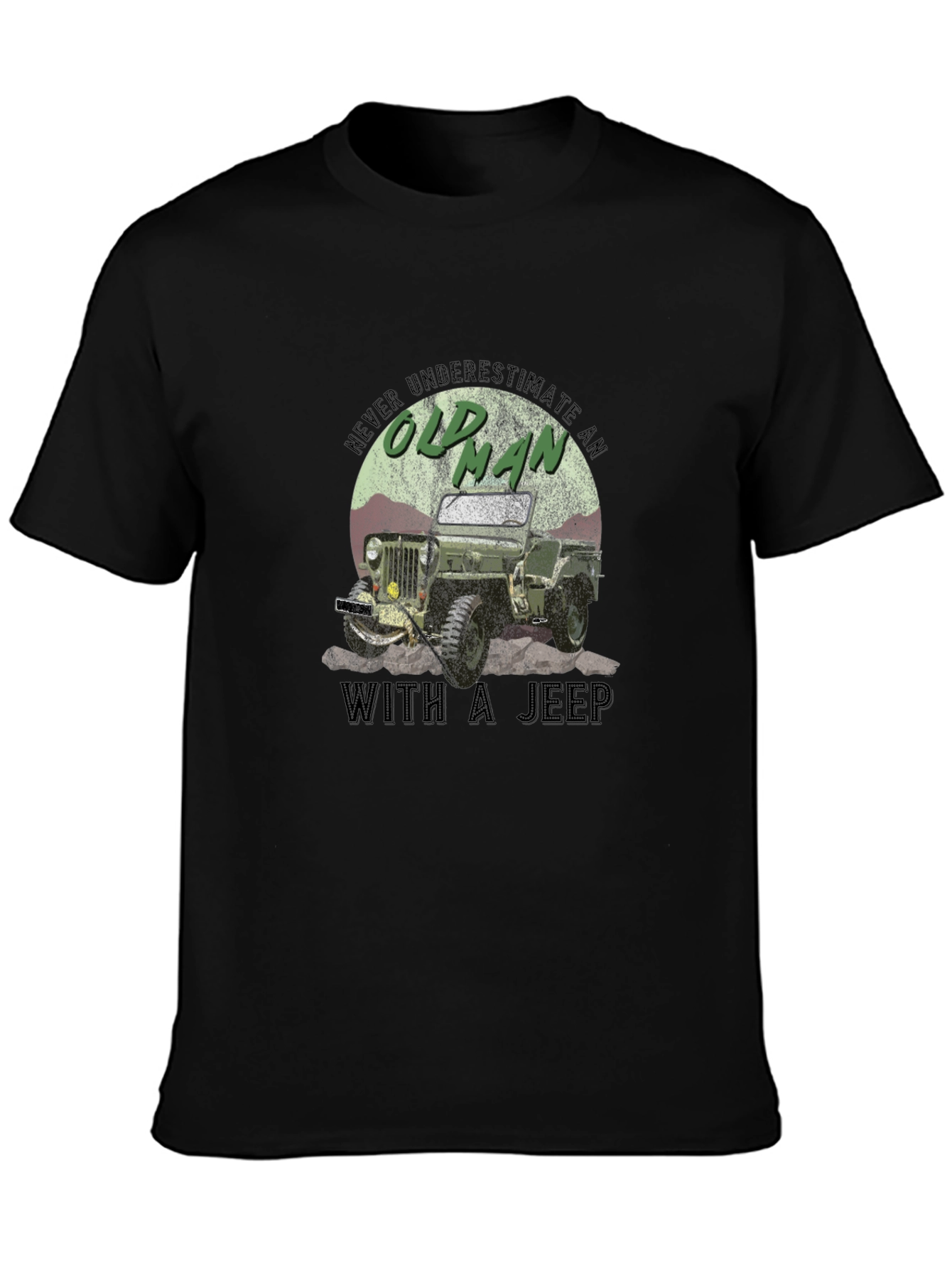 Old Man With a Jeep Graphic Tee