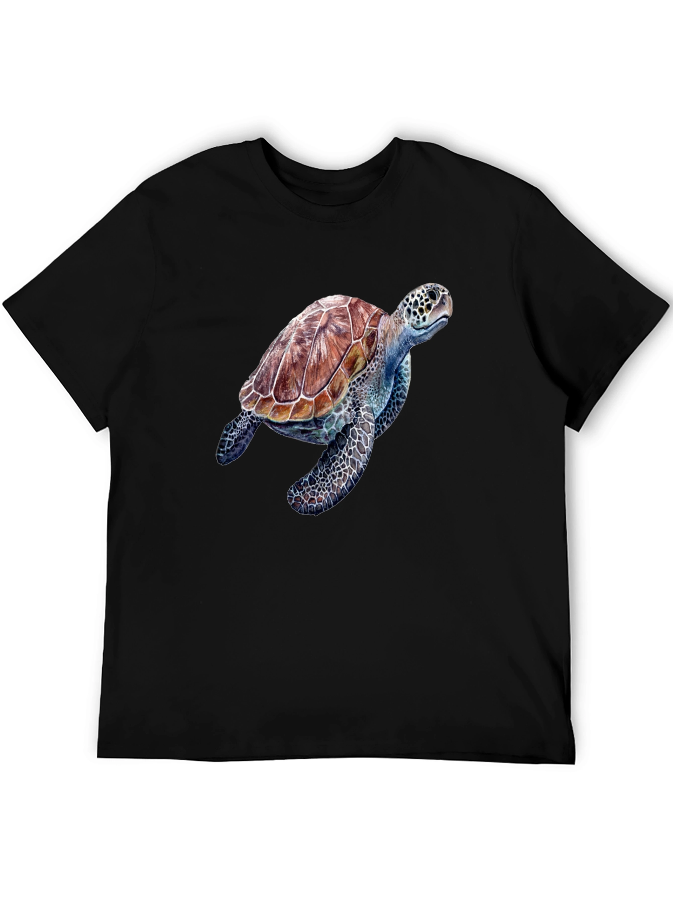 Sea Turtle Graphic T-Shirt - Black