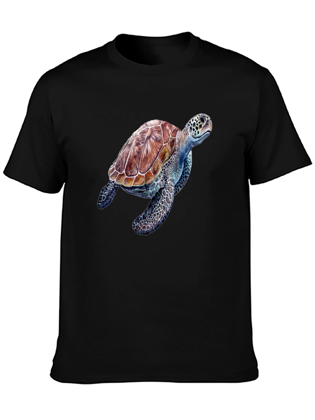 Sea Turtle Graphic T-Shirt - Black