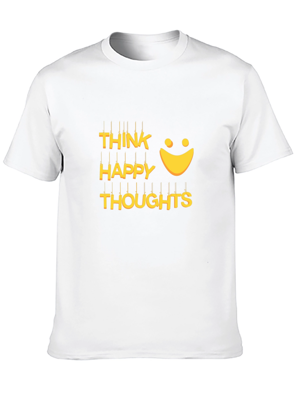 Think Happy Thoughts Graphic T-Shirt - Black