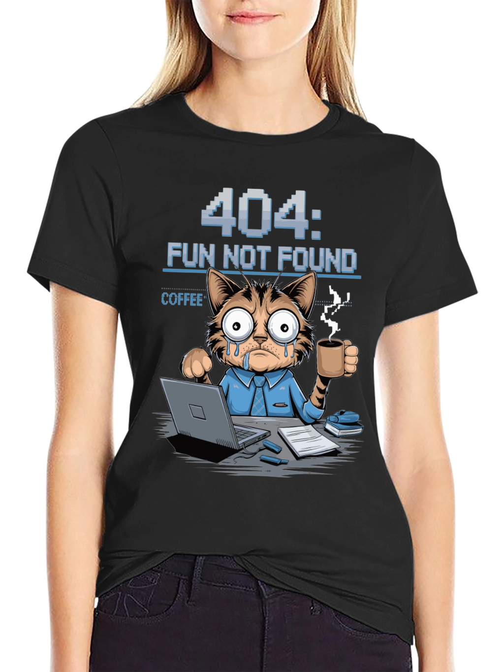 404 Fun Not Found Cat T-Shirt
