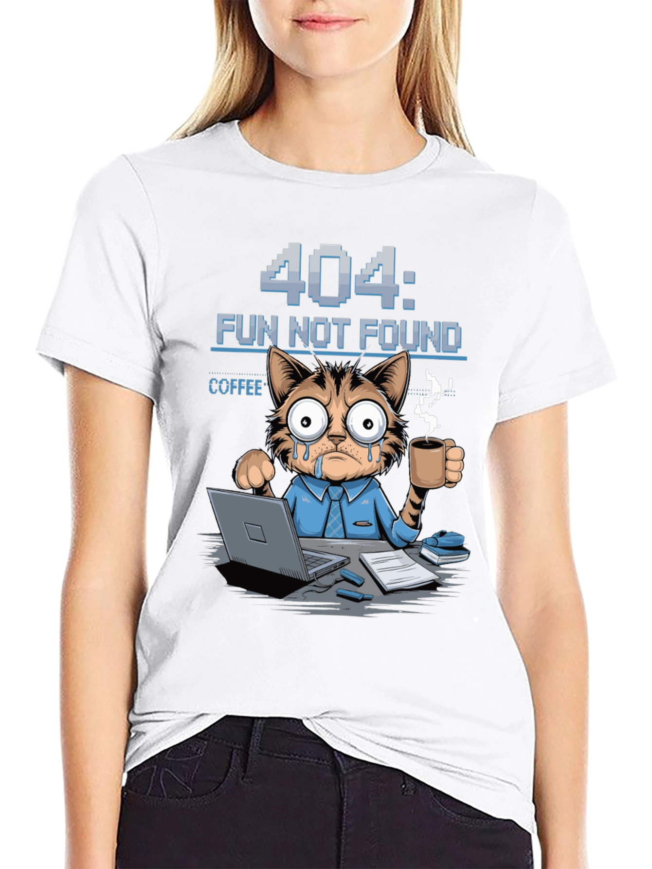 404 Fun Not Found Cat T-Shirt