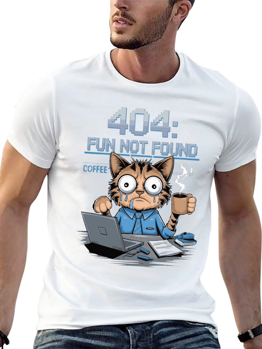 404 Fun Not Found Cat T-Shirt