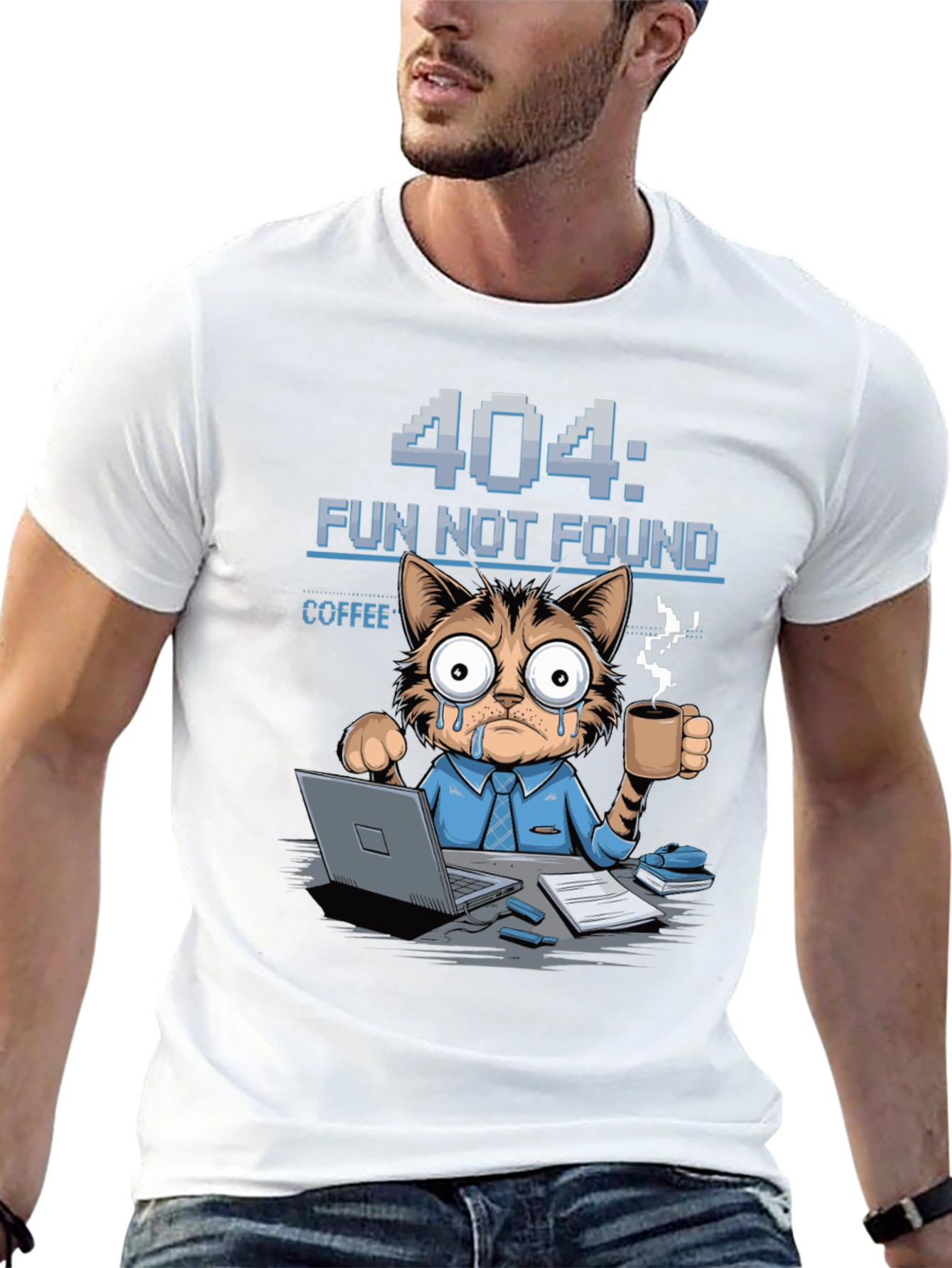 404 Fun Not Found Cat T-Shirt