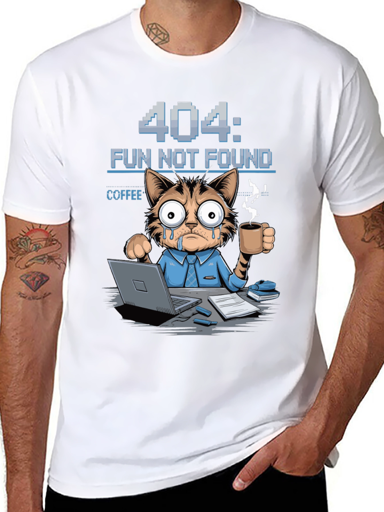 404 Fun Not Found Cat T-Shirt