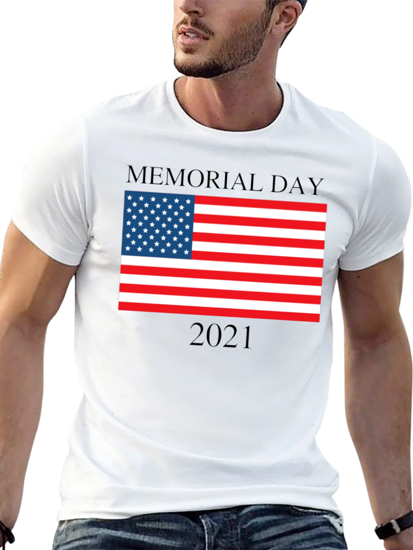 Memorial Day American Flag 2021 T-Shirt