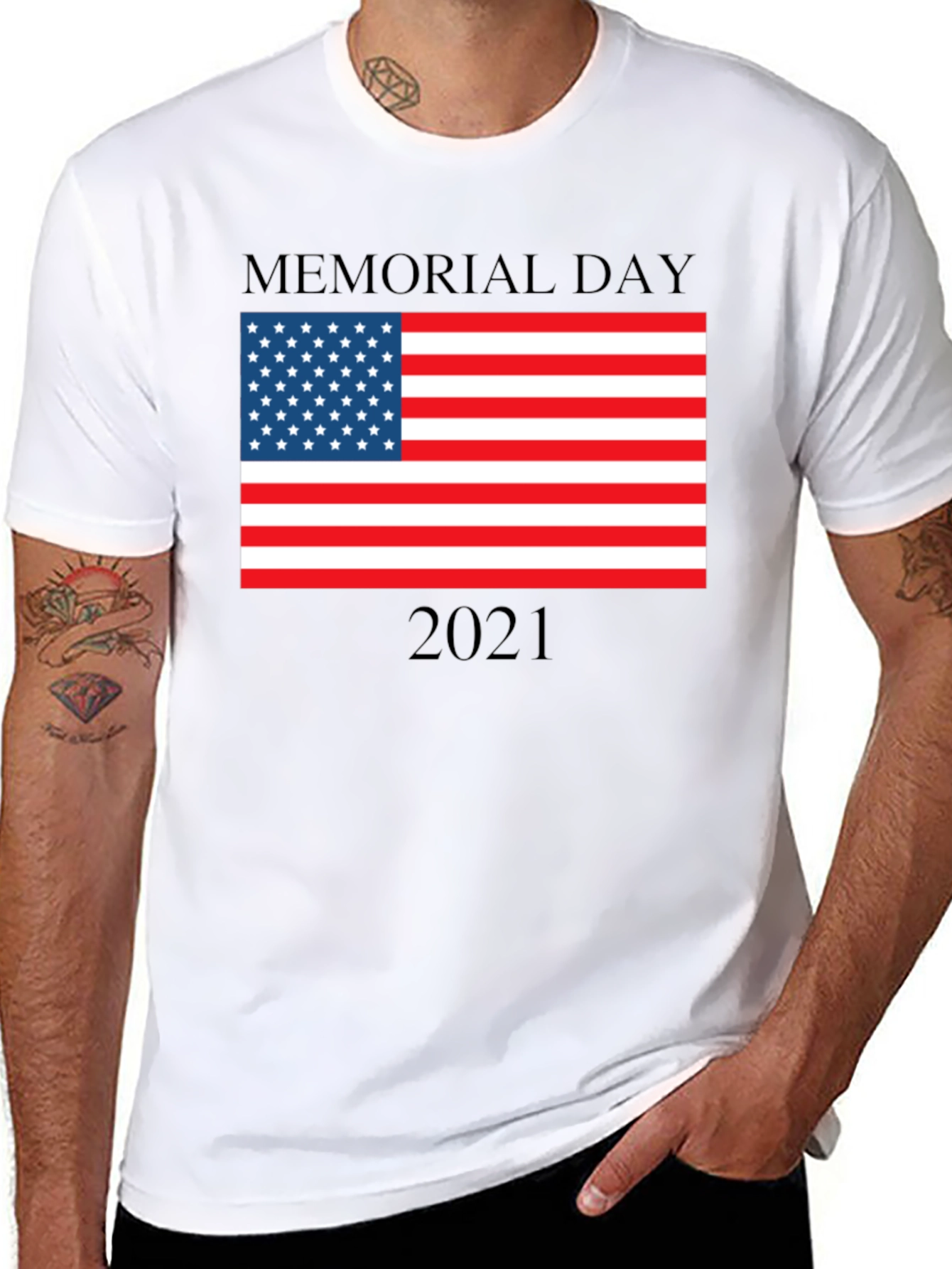Memorial Day American Flag 2021 T-Shirt