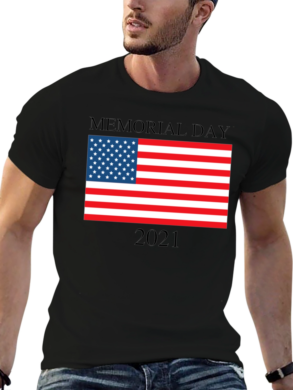 Memorial Day American Flag 2021 T-Shirt