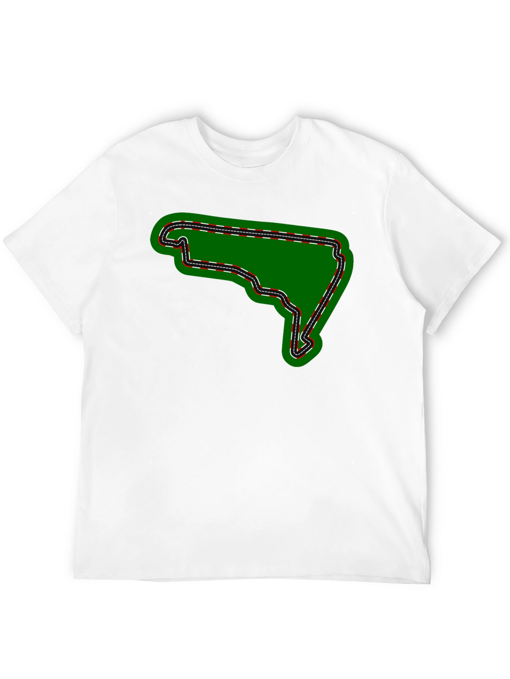 Race Track Graphic Tee - Black Cotton T-Shirt
