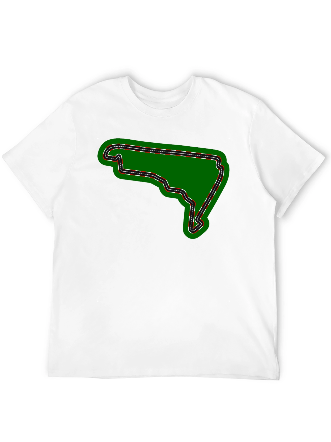 Race Track Graphic Tee - Black Cotton T-Shirt