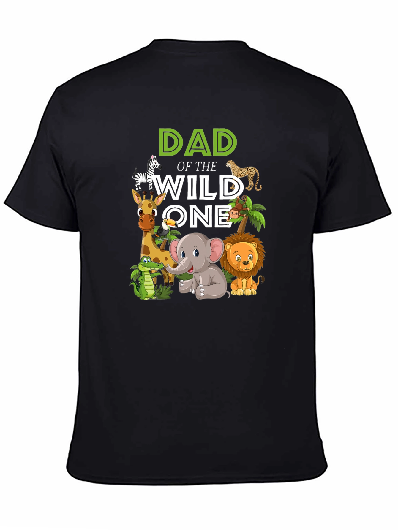 Dad of the Wild One Jungle Animals Graphic T-Shirt