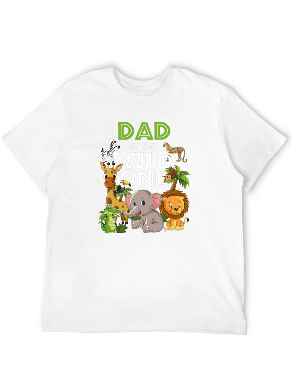 Dad of the Wild One Jungle Animals Graphic T-Shirt