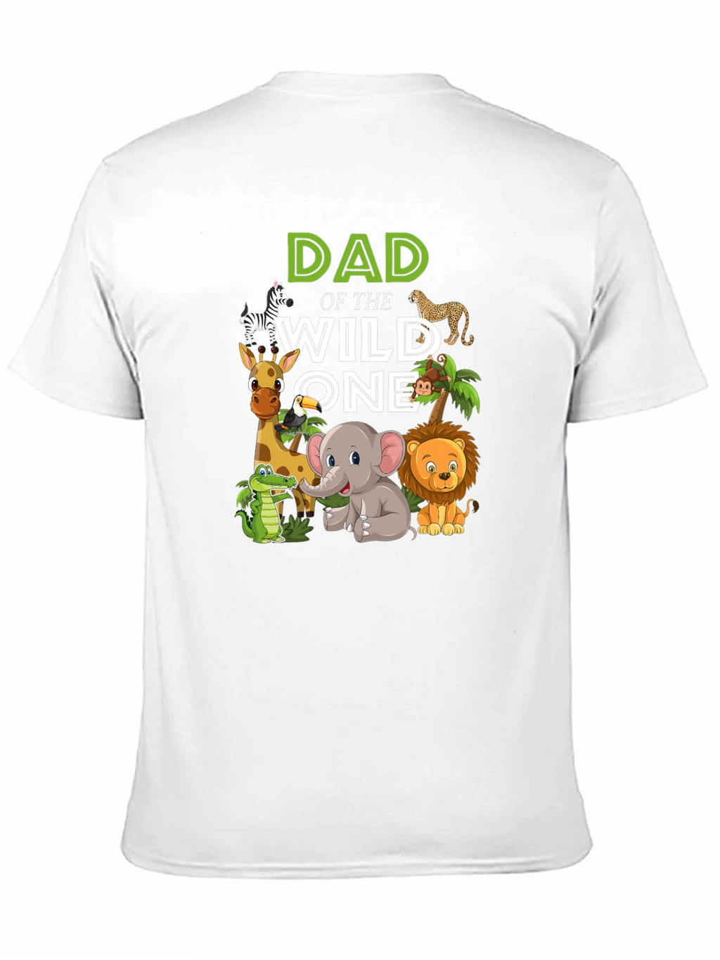 Dad of the Wild One Jungle Animals Graphic T-Shirt
