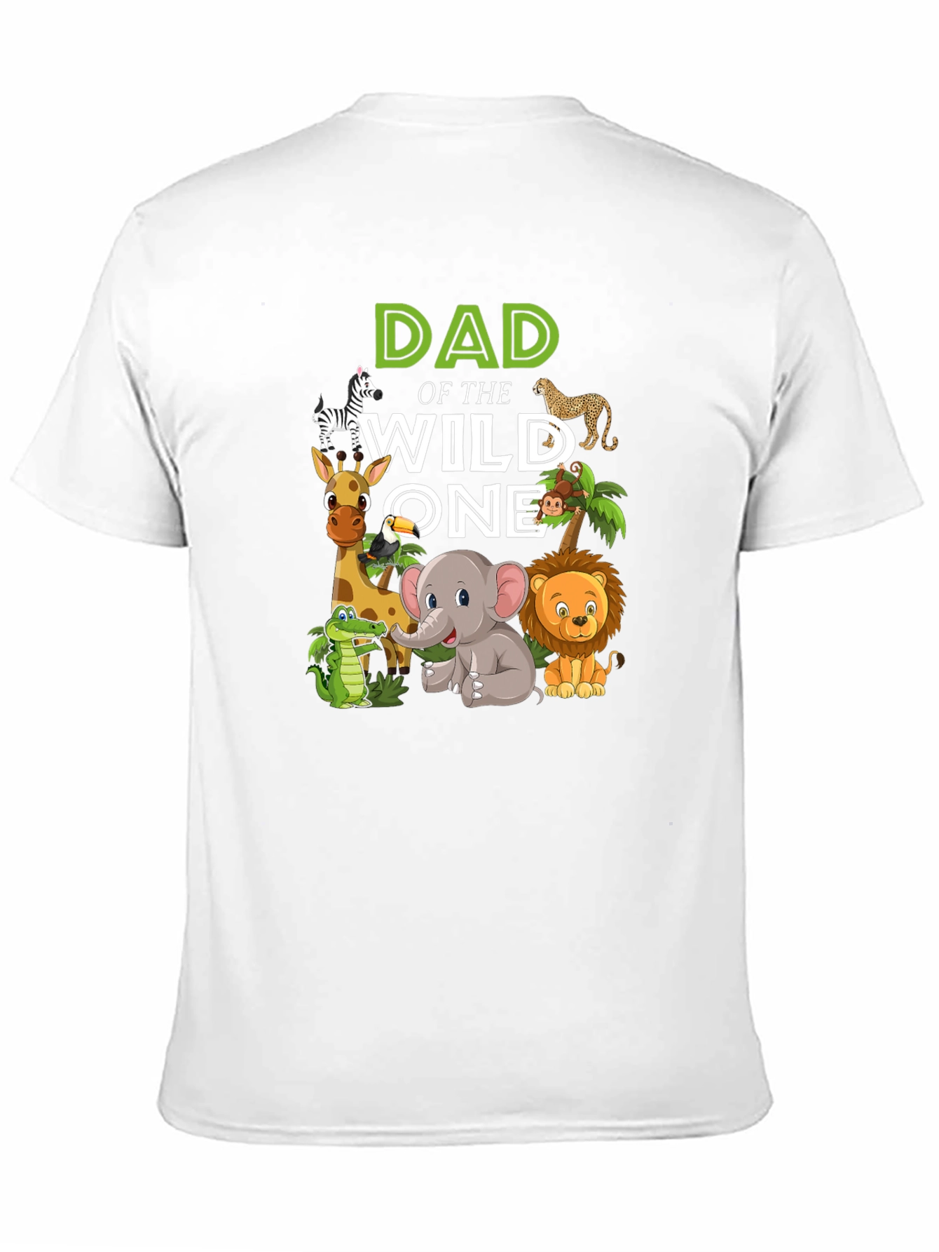 Dad of the Wild One Jungle Animals Graphic T-Shirt