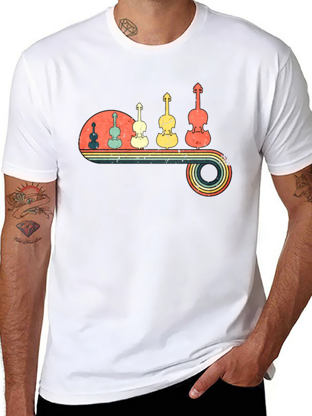 Retro Violin Music T-Shirt