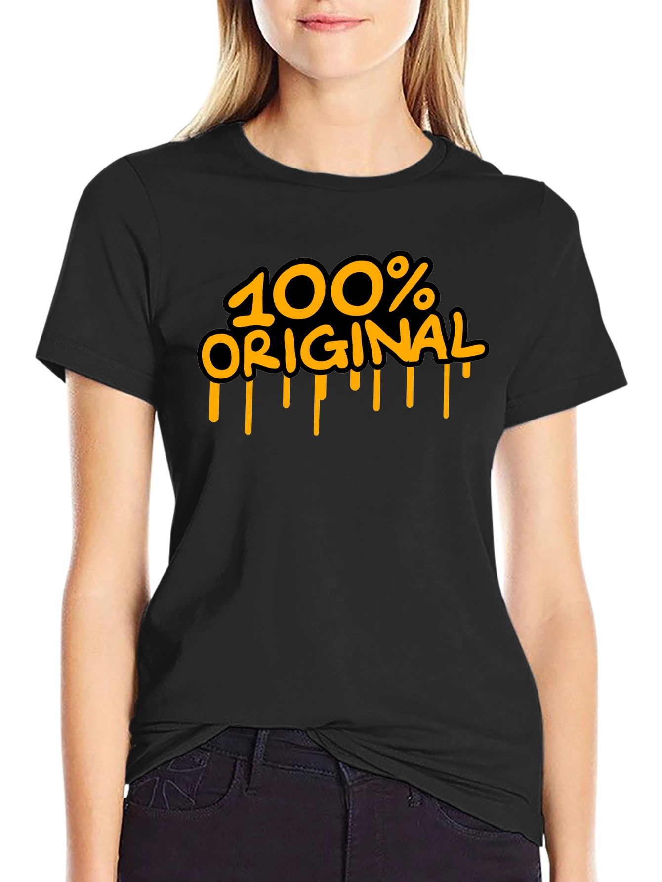 100% Original Black Graphic T-Shirt