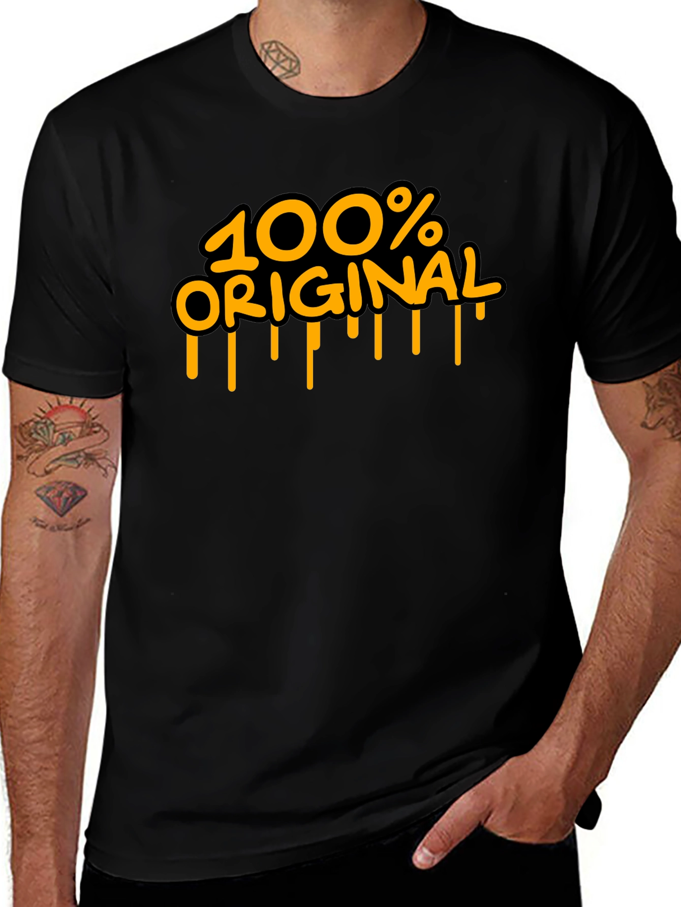 100% Original Black Graphic T-Shirt
