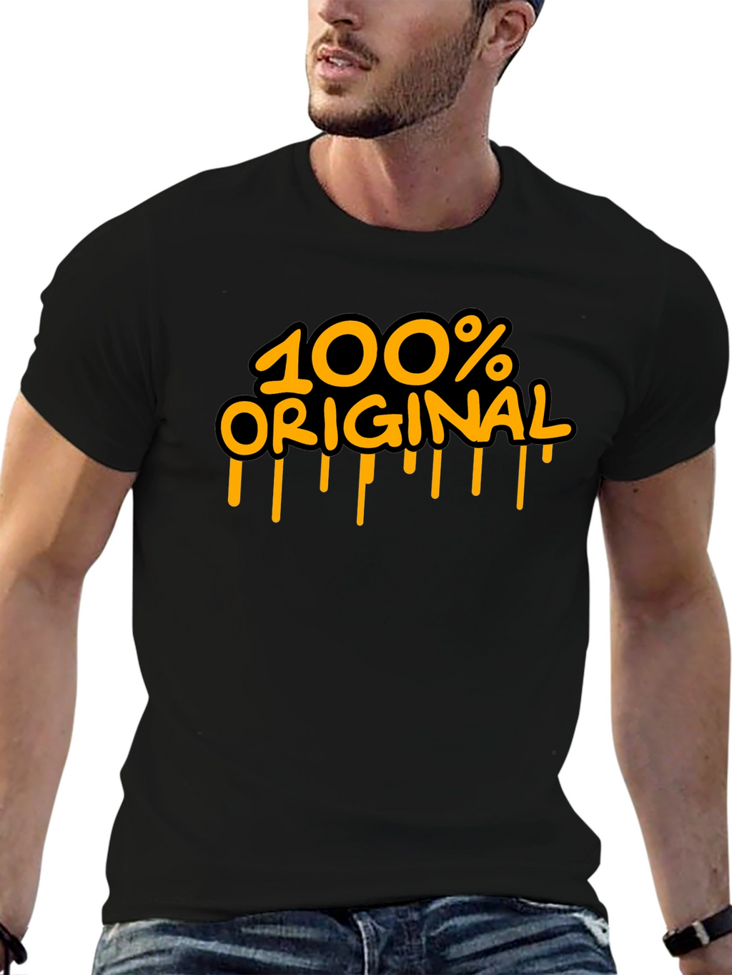100% Original Black Graphic T-Shirt