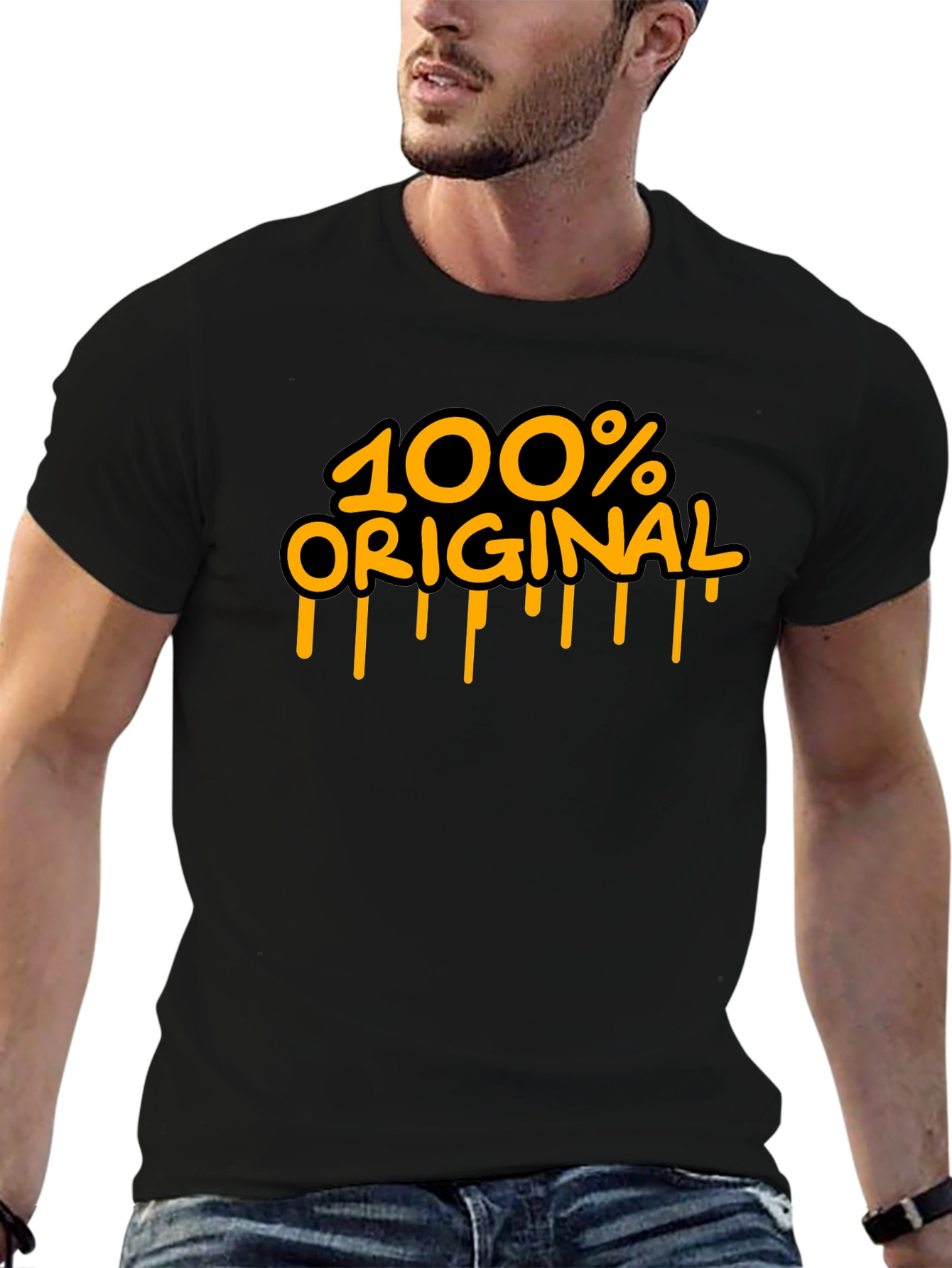 100% Original Black Graphic T-Shirt