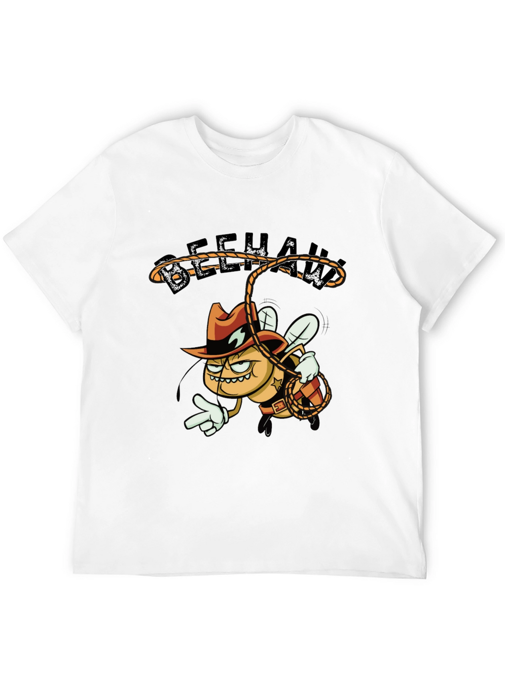 Beehaw Cartoon Graphic Black T-Shirt