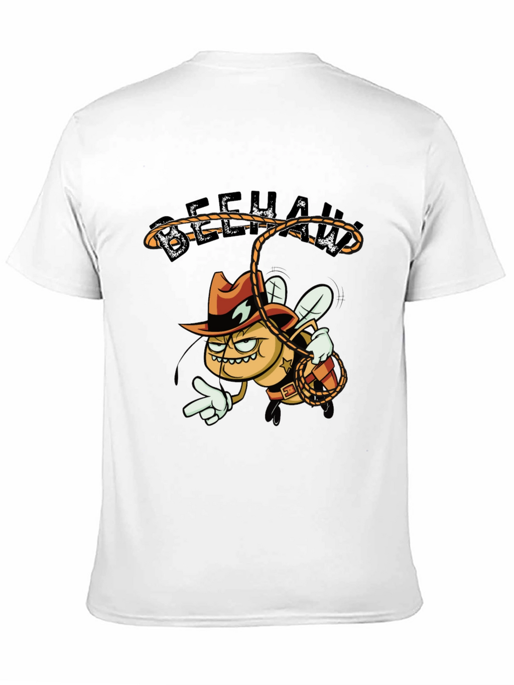 Beehaw Cartoon Graphic Black T-Shirt