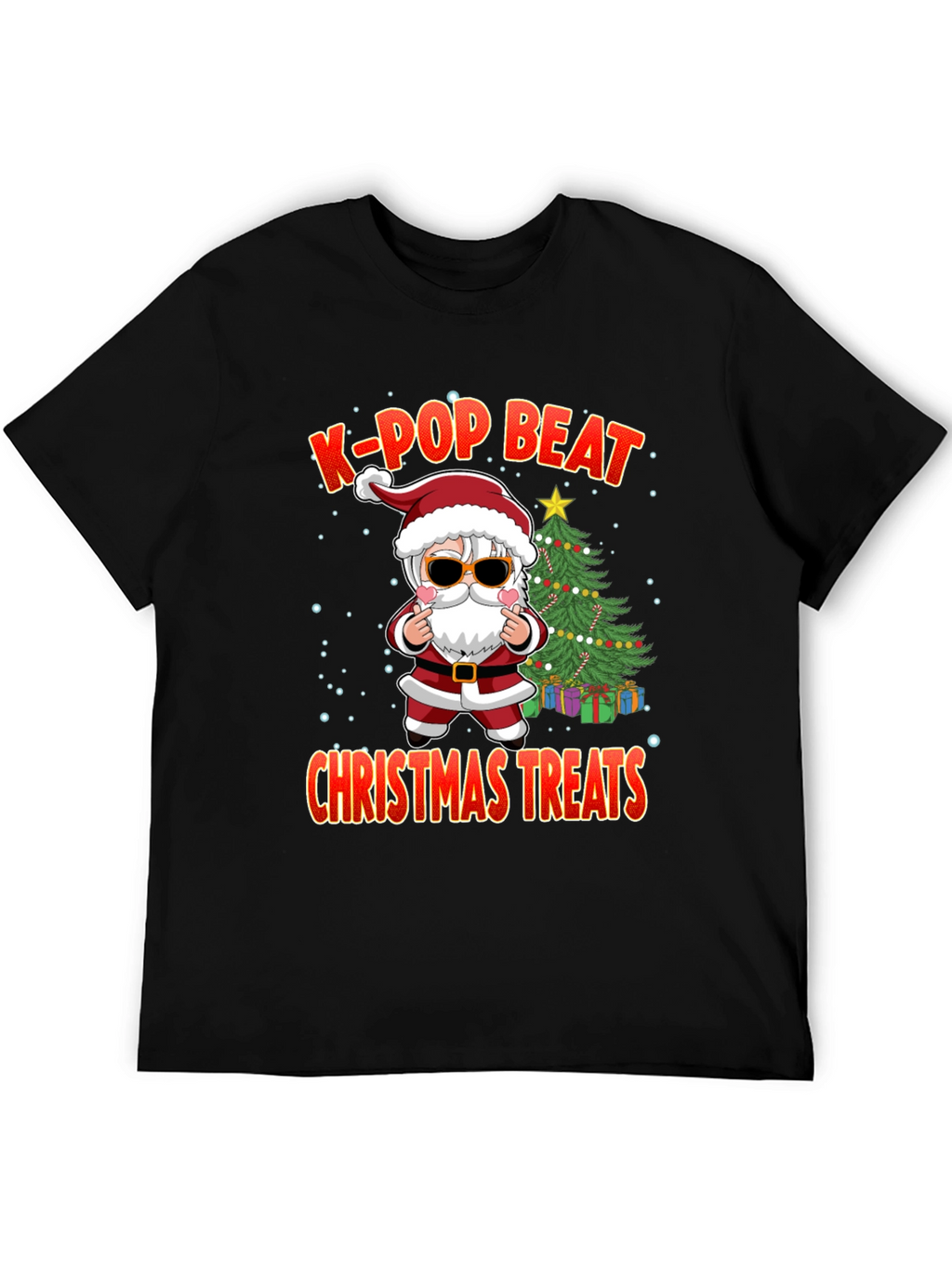 K-Pop Beat Christmas Treats Santa T-Shirt