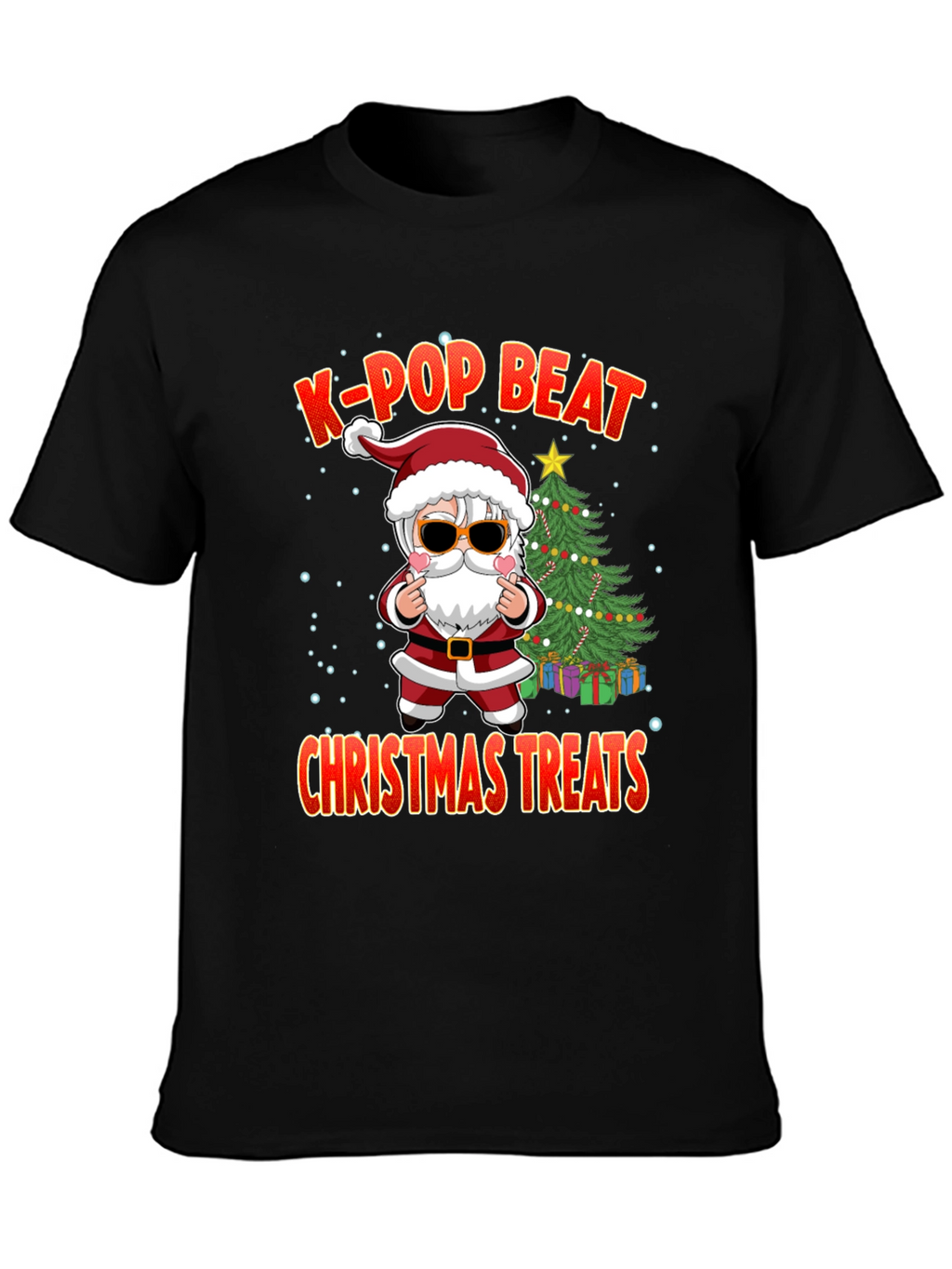 K-Pop Beat Christmas Treats Santa T-Shirt