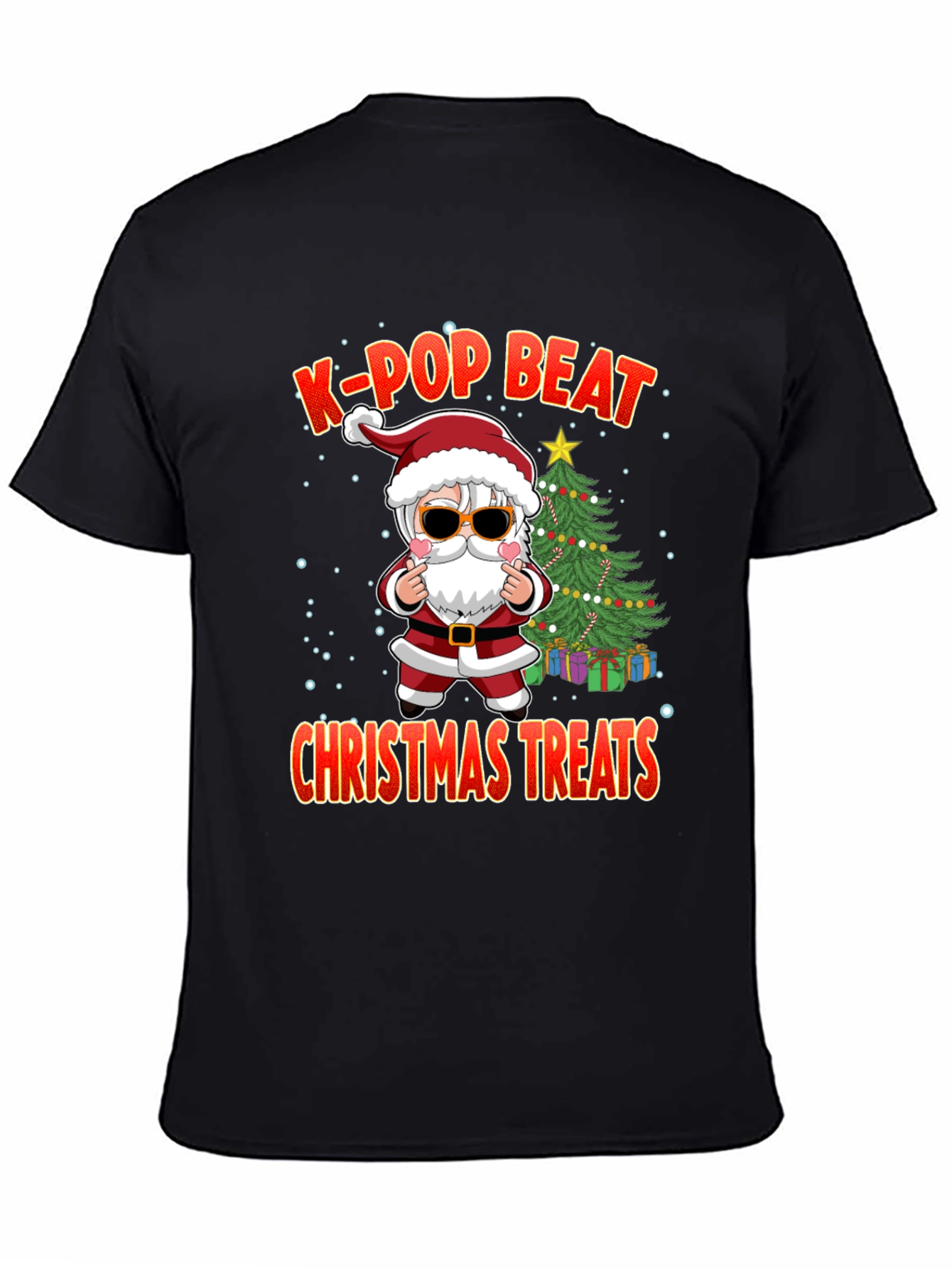 K-Pop Beat Christmas Treats Santa T-Shirt