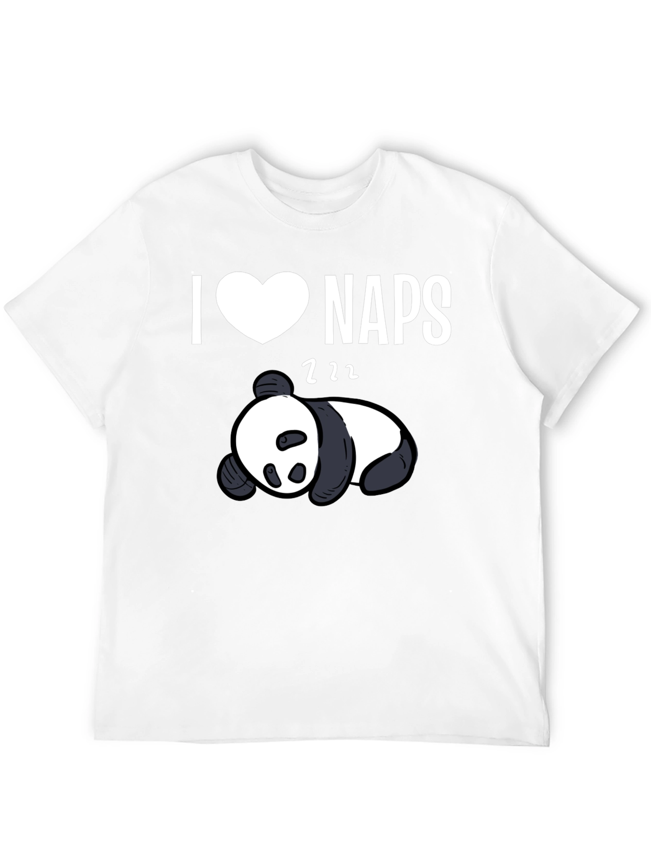 I Heart Naps Panda Black T-Shirt