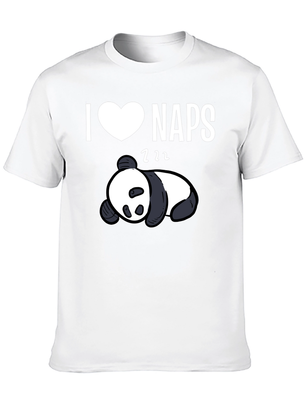I Heart Naps Panda Black T-Shirt