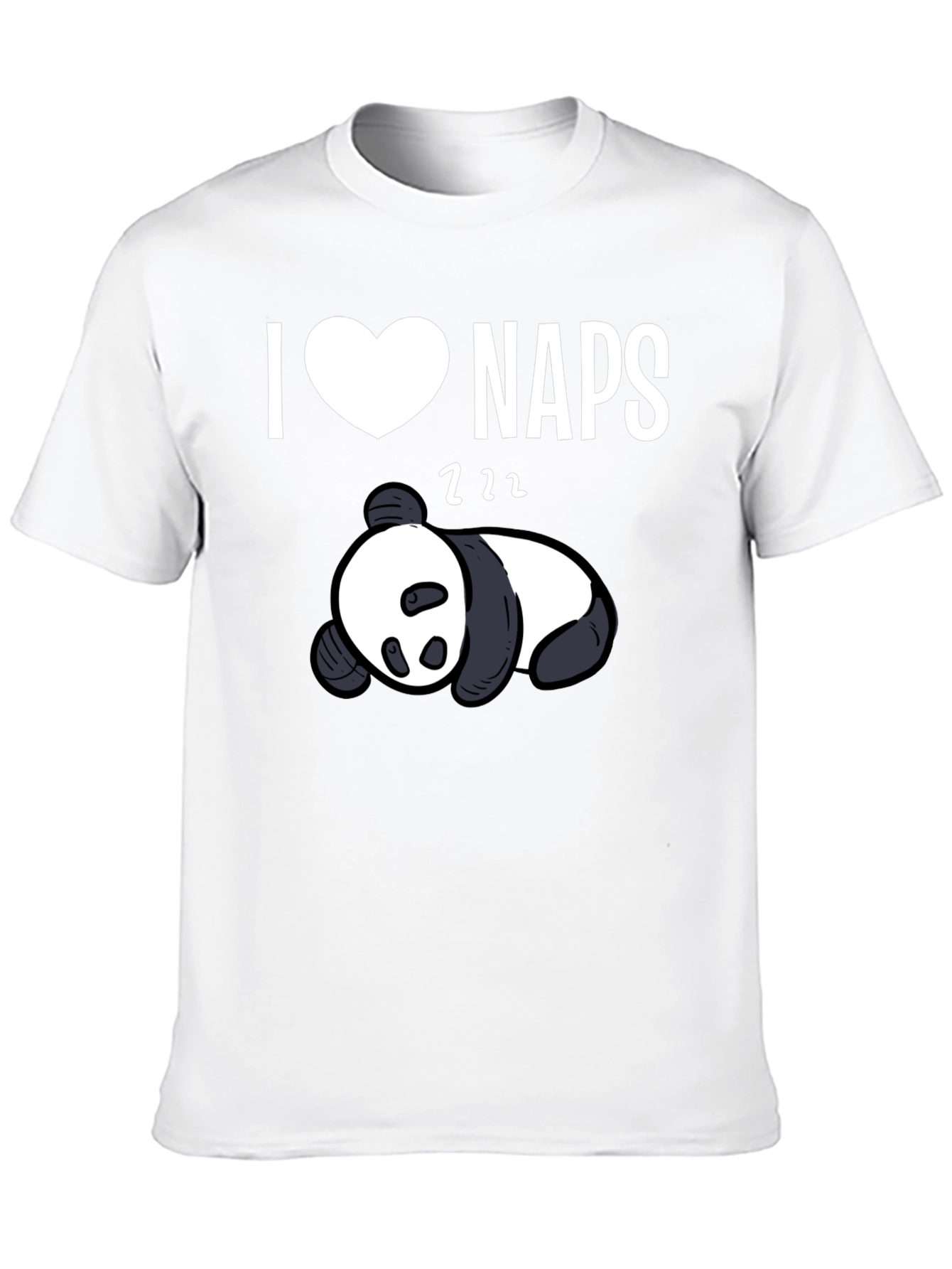 I Heart Naps Panda Black T-Shirt